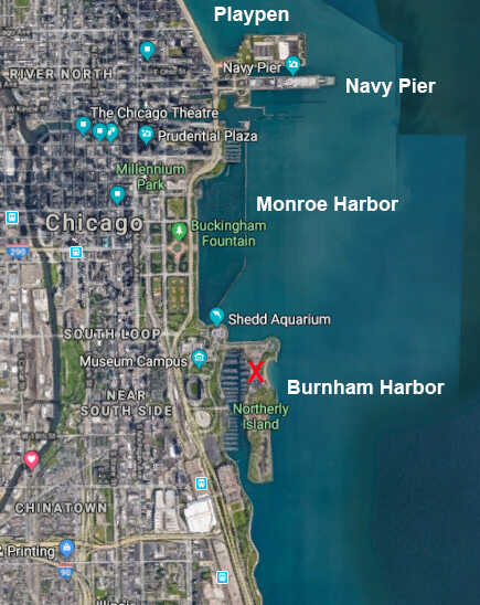 Burnham Harbor Map