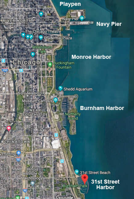Burnham Harbor Map